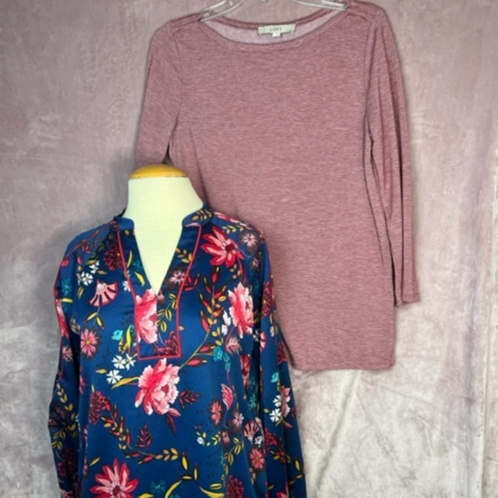 Bundle (2) Womens Loft Blouses Size S
